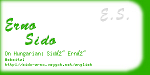 erno sido business card